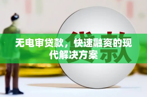 陵城无电审贷款，快速融资的现代解决方案