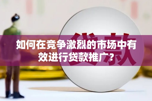 陵城如何在竞争激烈的市场中有效进行贷款推广？