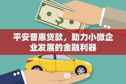 陵城平安普惠贷款，助力小微企业发展的金融利器