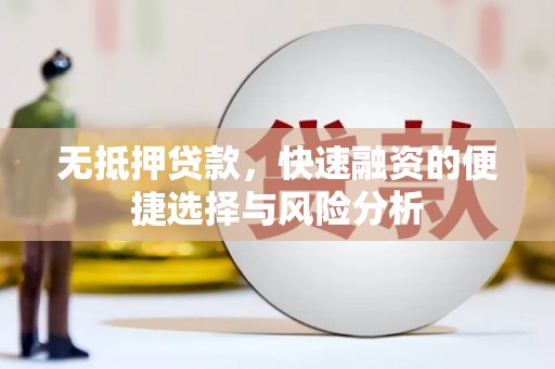 陵城无抵押贷款，快速融资的便捷选择与风险分析
