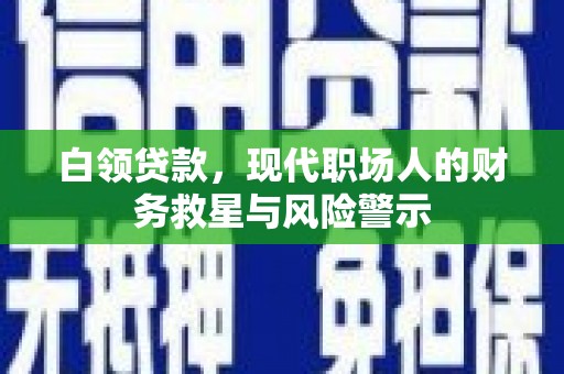 陵城白领贷款，现代职场人的财务救星与风险警示