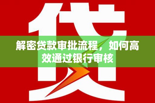 陵城解密贷款审批流程，如何高效通过银行审核