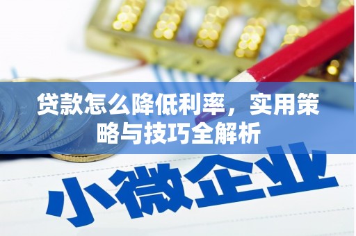 陵城贷款怎么降低利率，实用策略与技巧全解析