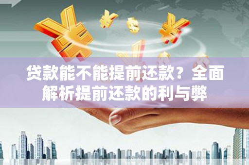 陵城贷款能不能提前还款？全面解析提前还款的利与弊