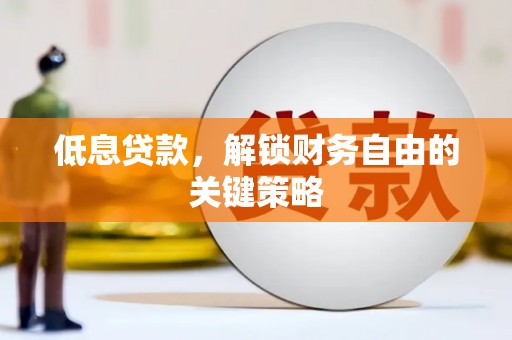 陵城低息贷款，解锁财务自由的关键策略
