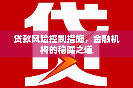 陵城贷款风险控制措施，金融机构的稳健之道