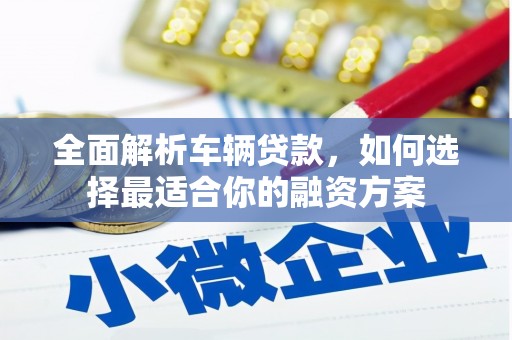 陵城全面解析车辆贷款，如何选择最适合你的融资方案