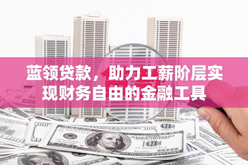 陵城蓝领贷款，助力工薪阶层实现财务自由的金融工具