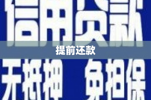 陵城提前还款