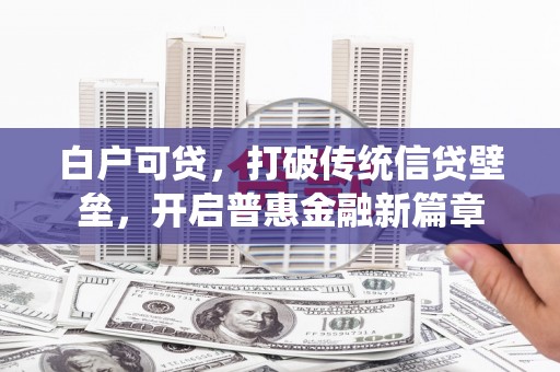 陵城白户可贷，打破传统信贷壁垒，开启普惠金融新篇章