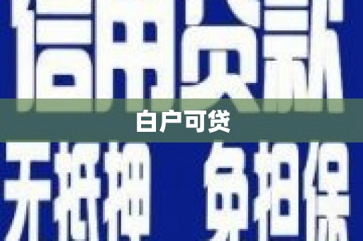陵城白户可贷