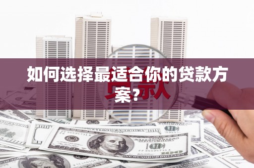 陵城如何选择最适合你的贷款方案？