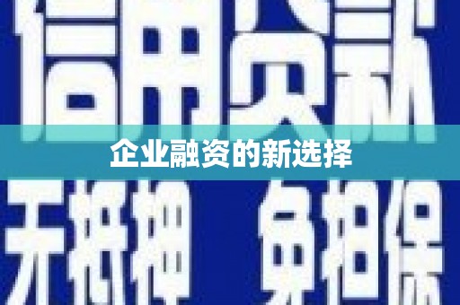 陵城企业融资的新选择